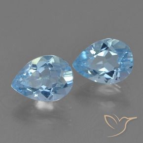 Pedras preciosas de Topázio Azul Suíço natural de 1.72 ct, Formato de pêra, VVS-VS