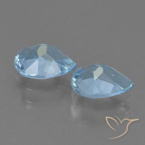 Pedras preciosas de Topázio Azul Suíço natural de 1.72 ct, Formato de pêra, VVS-VS