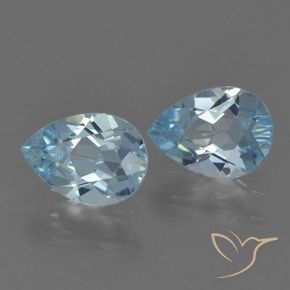 Pedras preciosas de Topázio Céu azul natural de 1.71 ct, Formato de pêra, VVS-VS