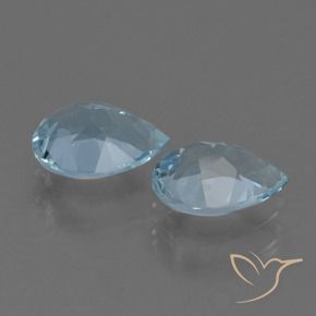 Pedras preciosas de Topázio Céu azul natural de 1.71 ct, Formato de pêra, VVS-VS