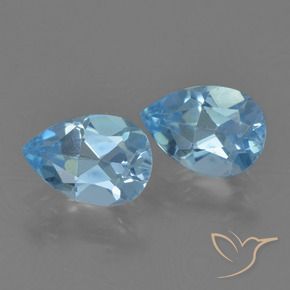 Pedras preciosas de Topázio Céu azul natural de 1.69 ct, Formato de pêra, VVS