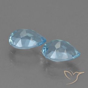 Pedras preciosas de Topázio Céu azul natural de 1.69 ct, Formato de pêra, VVS-VS