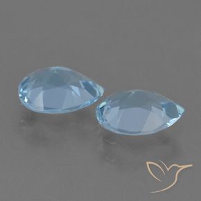 Pedras preciosas de Topázio Céu azul natural de 1.58 ct, Formato de pêra, VVS-VS