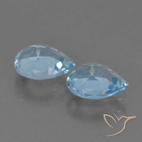 Pedras preciosas de Topázio Azul Suíço natural de 1.61 ct, Formato de pêra, VVS-VS