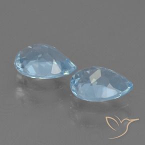 Pedras preciosas de Topázio Céu azul natural de 1.71 ct, Formato de pêra, VVS-VS