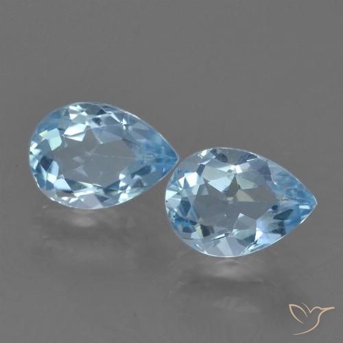 1.66ctw Natural Azul Suíço Topázio, Formato de pêra, VVS-VS