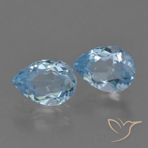 Pedras preciosas de Topázio Azul Suíço natural de 1.66 ct, Formato de pêra, VVS-VS