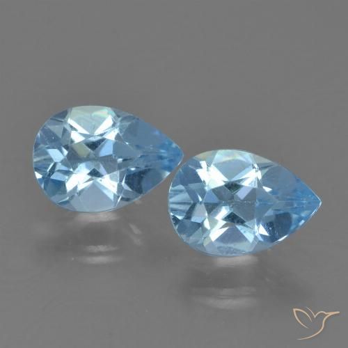 1.63ctw Natural Azul Suíço Topázio, Formato de pêra, VVS-VS
