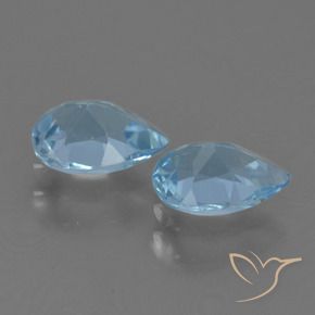 Pedras preciosas de Topázio Azul Suíço natural de 1.63 ct, Formato de pêra, VVS-VS