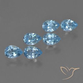 Pedras preciosas de Topázio Azul Suíço natural de 3.33 ct, Formato de pêra, VS