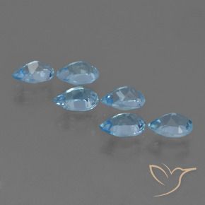 Pedras preciosas de Topázio Azul Suíço natural de 3.33 ct, Formato de pêra, VS