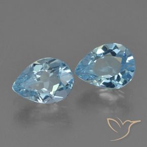 Pedras preciosas de Topázio Céu azul natural de 1.62 ct, Formato de pêra, VVS