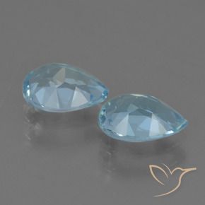 Pedras preciosas de Topázio Céu azul natural de 1.71 ct, Formato de pêra, VVS-VS