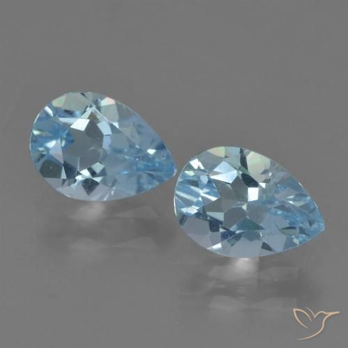 1.60ctw Natural Azul Suíço Topázio, Formato de pêra, VVS-VS
