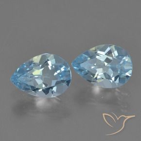 Pedras preciosas de Topázio Azul Suíço natural de 1.60 ct, Formato de pêra, VVS-VS