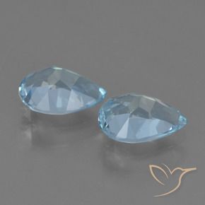 Pedras preciosas de Topázio Azul Suíço natural de 1.60 ct, Formato de pêra, VVS-VS
