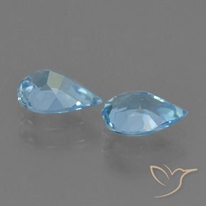 Pedras preciosas de Topázio Céu azul natural de 1.39 ct, Formato de pêra, VVS-VS