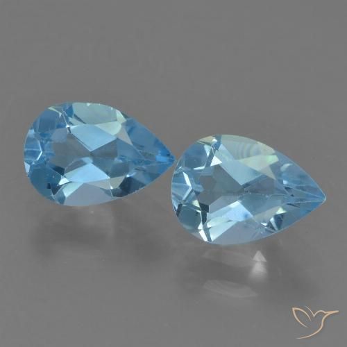 1.67ctw Natural Azul Suíço Topázio, Formato de pêra, VVS-VS