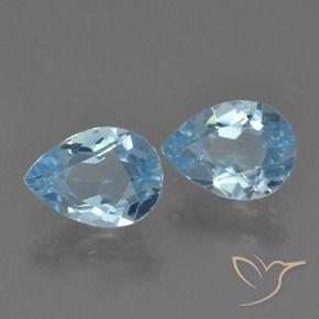 Pedras preciosas de Topázio Azul Suíço natural de 1.61 ct, Formato de pêra, VS