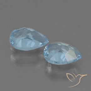 Pedras preciosas de Topázio Azul Suíço natural de 1.61 ct, Formato de pêra, VS