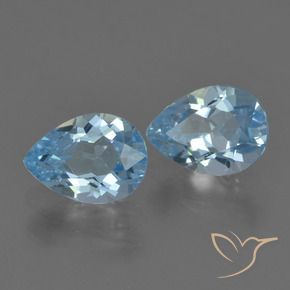 Pedras preciosas de Topázio Céu azul natural de 1.70 ct, Formato de pêra, VVS