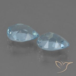 Pedras preciosas de Topázio Céu azul natural de 1.74 ct, Formato de pêra, VVS