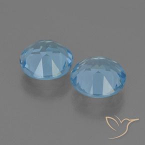 Pedras preciosas de Topázio Azul Suíço natural de 4.75 ct, Redondo, VS