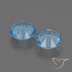 Pedras preciosas de Topázio Azul Suíço natural de 4.31 ct, Redondo, VVS-VS