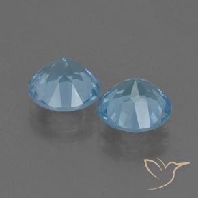 Pedras preciosas de Topázio Azul Suíço natural de 4,73 ct, Corte Redondo, VVS-VS