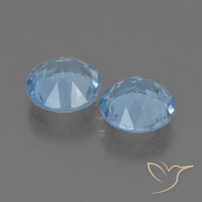 Pedras preciosas de Topázio Céu azul natural de 4.39 ct, Redondo, VVS-VS