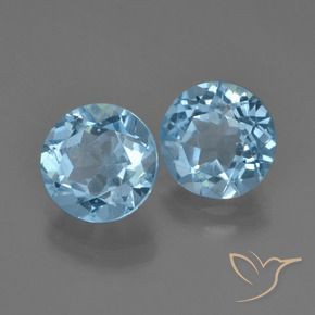 Pedras preciosas de Topázio Azul Suíço natural de 4.59 ct, Redondo, VS