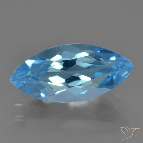 4.06ct Natural Azul Suíço Topázio, Marquesa, VS