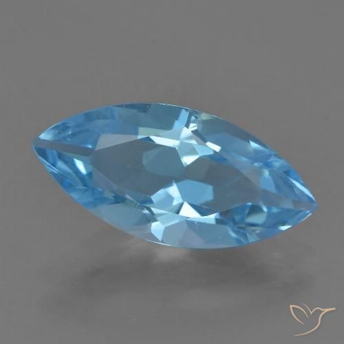 3.63ct Natural Azul Suíço Topázio, Marquesa, VS
