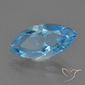 Topázio Azul Suíço Natural 3.63ct, Marquesa, VS