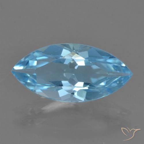 3.53ct Natural Azul Suíço Topázio, Marquesa, VS