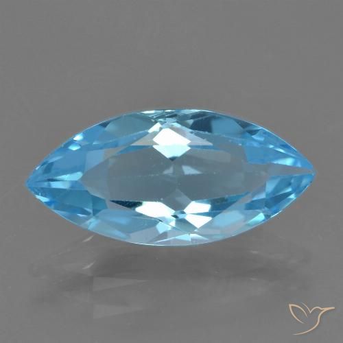 3.60ct Natural Azul Suíço Topázio, Marquesa, VS