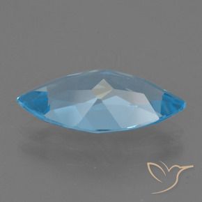 Topázio Azul Suíço Natural 3.60ct, Marquesa, VS