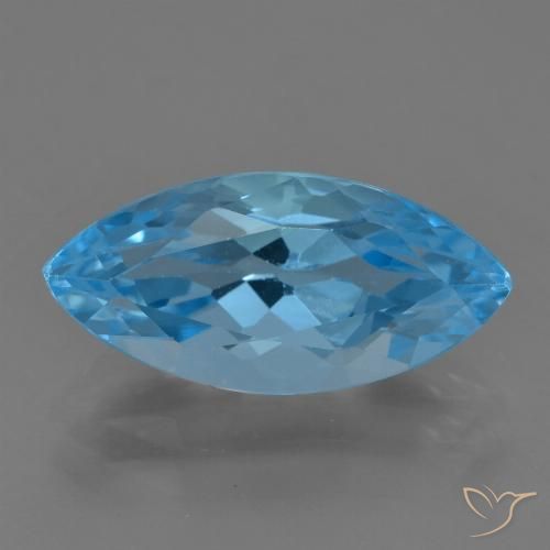 4.14ct Natural Azul Suíço Topázio, Marquesa, VS