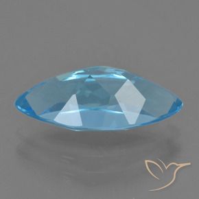 Topázio Azul Suíço Natural 4.14ct, Marquesa, VS