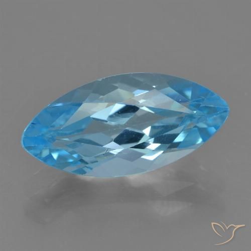 3.80ct Natural Azul Suíço Topázio, Marquesa, VS