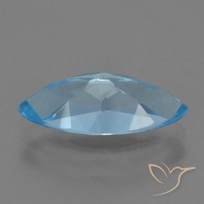 Topázio Azul Suíço Natural 3.80ct, Marquesa, VS