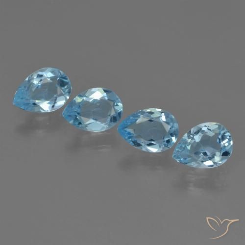 2.78ctw Natural Azul Suíço Topázio, Formato de pêra, VVS-VS