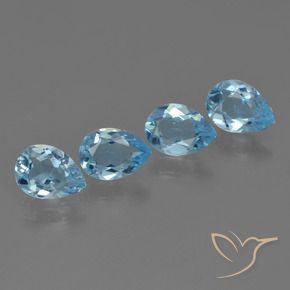 Pedras preciosas de Topázio Azul Suíço natural de 2.78 ct, Formato de pêra, VVS-VS