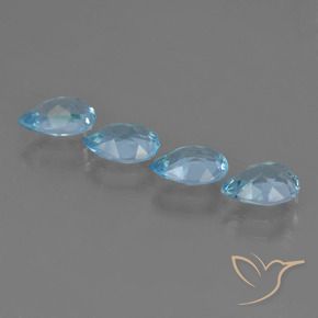 Pedras preciosas de Topázio Azul Suíço natural de 2.78 ct, Formato de pêra, VVS-VS