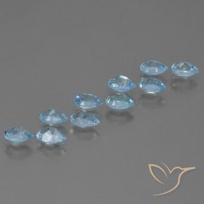 Pedras preciosas de Topázio Céu azul natural de 5.16 ct, Formato de pêra, VS