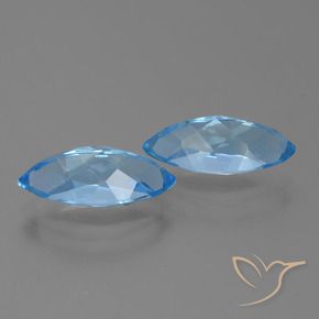 Pedras preciosas de Topázio Azul Suíço natural de 7.92 ct, Marquesa, VVS-VS
