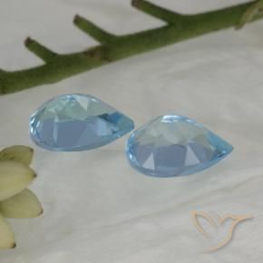 Pedras preciosas de Topázio Céu azul natural de 1.78 ct, Formato de pêra, VS
