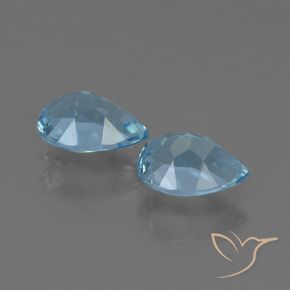 Pedras preciosas de Topázio Azul Suíço natural de 1.70 ct, Formato de pêra, VS