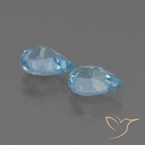 Pedras preciosas de Topázio Céu azul natural de 1.44 ct, Formato de pêra, VS