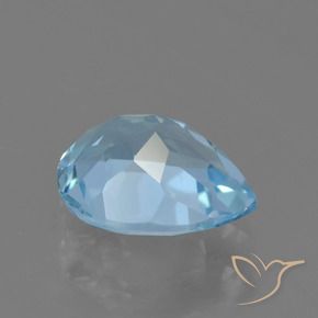 Topázio Céu azul Natural 0.88ct, Formato de pêra, VS
